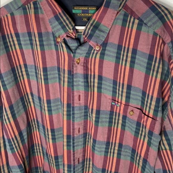 Alexander Julian Plaid Shirt Button Down - Picture 4 of 5